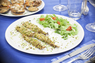 food, meal, dinner, eating, salmon, prepared, fish