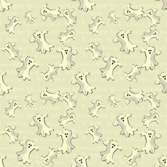 Halloween pattern with ghosts.