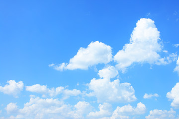 Naklejka na ściany i meble Cumulus clouds with copyspace