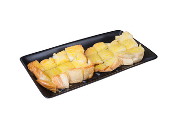 Sliced toast bread with butter and sugar