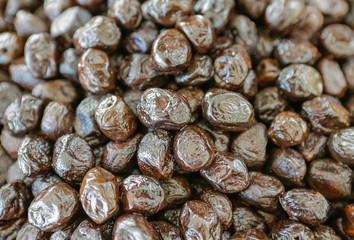 Marinated black olives