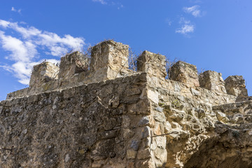 Fototapeta na wymiar Fortification, medieval castle town of Consuegra in Toledo, Spai