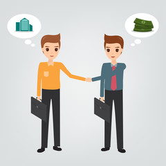 Obraz premium Business people shaking hands. Businessmen making a deal.
