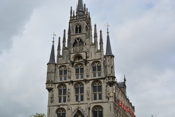 Fototapeta na wymiar The city hall in Gouda, The Netherlands
