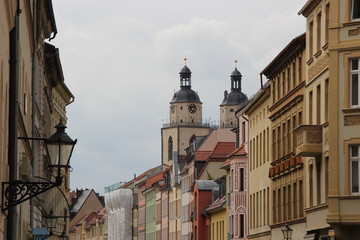 Eine Strasse in Wittenberg
