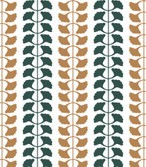 Ginkgo vine pattern. Silhouette of ginkgo leaves