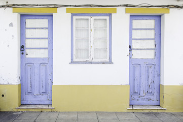 Detail of a typical facade of Aveiro