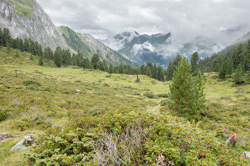 Fototapeta na wymiar Schlechtwetter in den Alpen