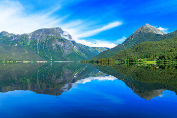 Fototapeta na wymiar Beautiful Nature Norway natural landscape.