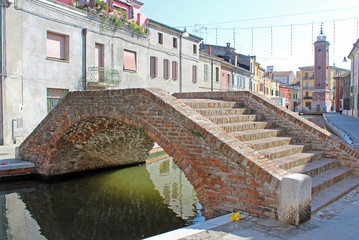 Comacchio,Italia,piccola venezia,three bridges, Comacchio, Italy,Little Venice