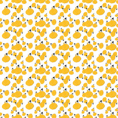 Halloween seamless pattern with pumpkins. Print colors used. 