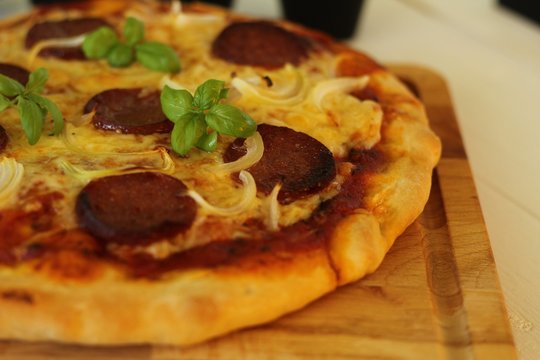 pizza, salami, neapol
