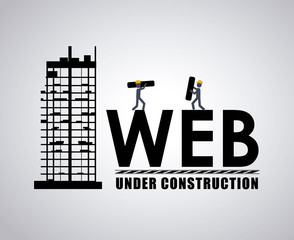 Building and constructer icon. Under construction and repair theme. Isolated design. Vector illustration