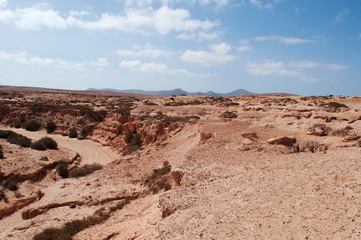 Fuerteventura, Isole Canarie: vista del canyon Barranco de Los Encantados, chiamato anche il burrone degli innamorati, il 5 settembre 2016