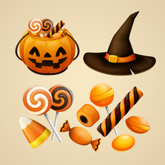 Halloween icons set