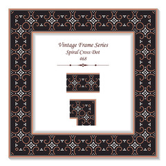 Vintage 3D frame 468 Spiral Cross Dot