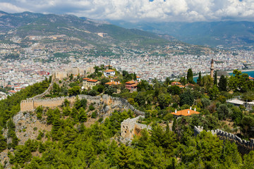 Alanya castle walls. Turkey. 