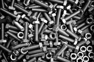 Fotobehang Background of many screws © kongsak