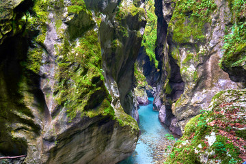 Tolminska Korita - Felsschlucht im Nationalpark Triglav, Slowenien 