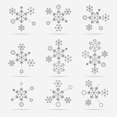 Abstract technology element.Communication element.Science.