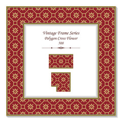 Vintage 3D frame 508 Polygon Cross Flower