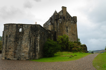 Fototapeta na wymiar Eilean Donan castle panorama, Scotland