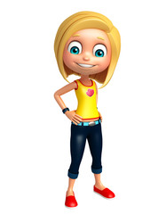 Kid girl with Funny pose