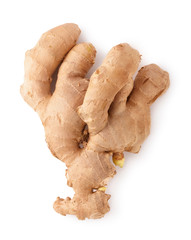 Root ginger isolated on a white