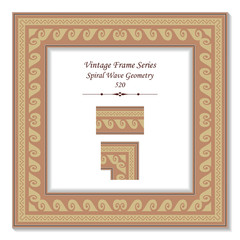 Vintage 3D frame 521 Spiral Wave Geometry