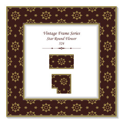 Vintage 3D frame 524 Star Round Flower