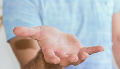 Empty businessman hand