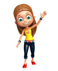 Kid girl with Funny pose