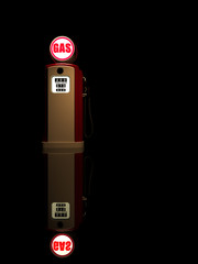 Retro gas pump 3D render