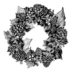 Hand drawn wreath