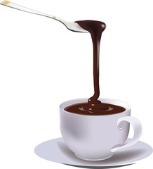 cioccolato fondente in tazza