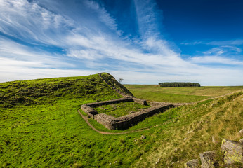 Milecastle 39 on Hadrian's Wall, County of Northumberland, England