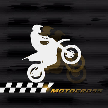 Motocross drivers silhouette Grand Prix