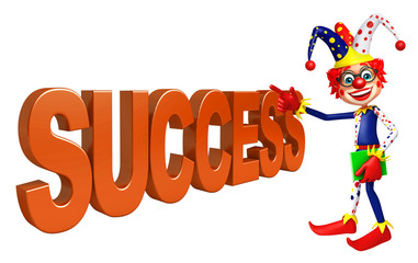 Clown with Success sign