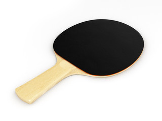 ping-pong racket on white background 3d