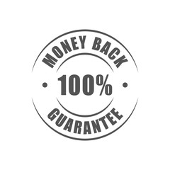 Fototapeta na wymiar Money back 100% guarantee round logo 