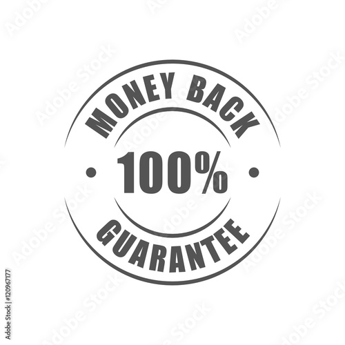"Money back 100% guarantee round logo " 스톡 이미지, 로열티프리 벡터 파일 : Fotolia