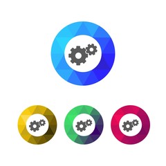Modern Low Poly Ring Gear or Setting Icons