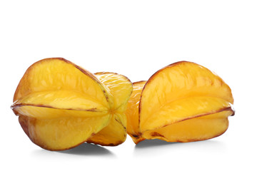 Carambola, isolated on white