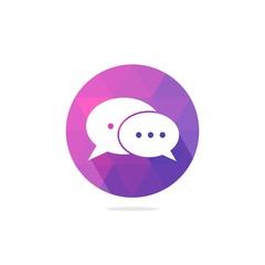 Modern Bubble Speech or Chat Icon with Long Shadow