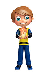 kid boy with  ice cream