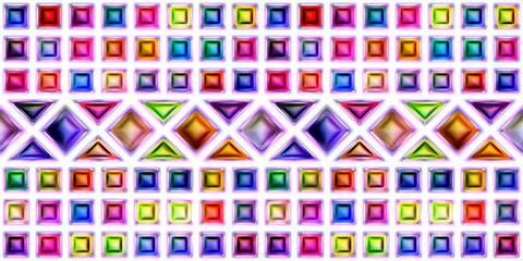Seamless texture of abstract shiny colorful 3D illustration