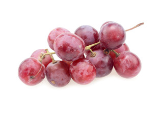 Black grapes.Isolated on a white background