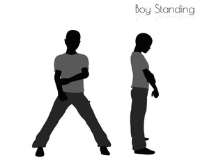 boy in Standing pose on white background