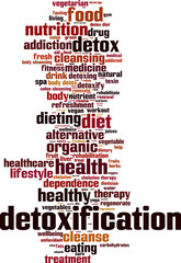 Obraz premium Detoxification word cloud concept. Vector illustration