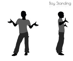 boy in Standing pose on white background
